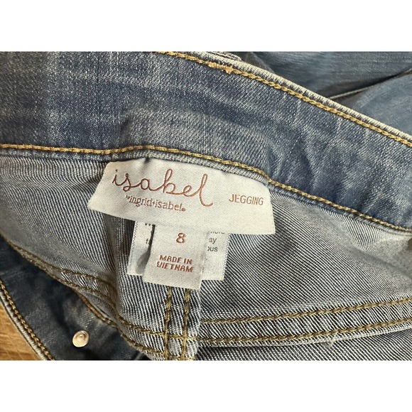 NWT Isabel Maternity By Ingrid & Isabel Skinny Jegging Jeans Blue Denim Size 8 - Picture 10 of 16